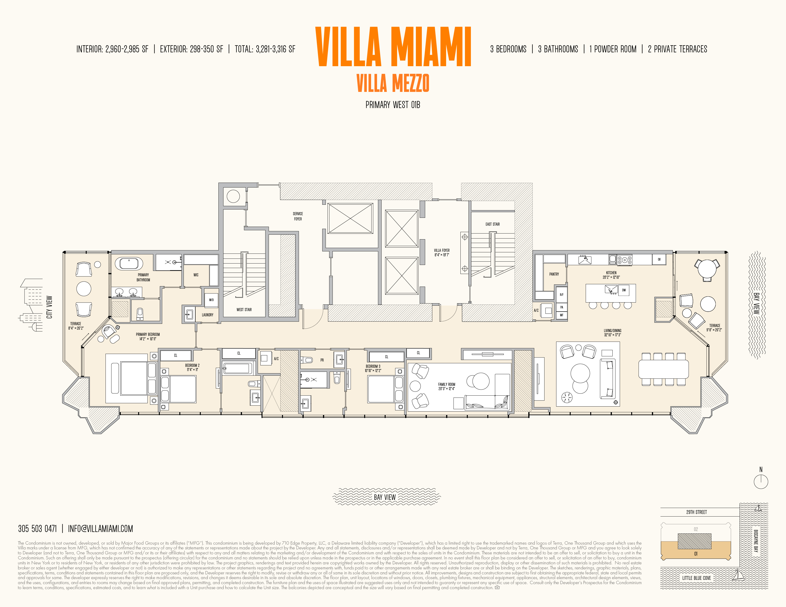 Villa Mezzo West — 4 Bedroom Floor Plan